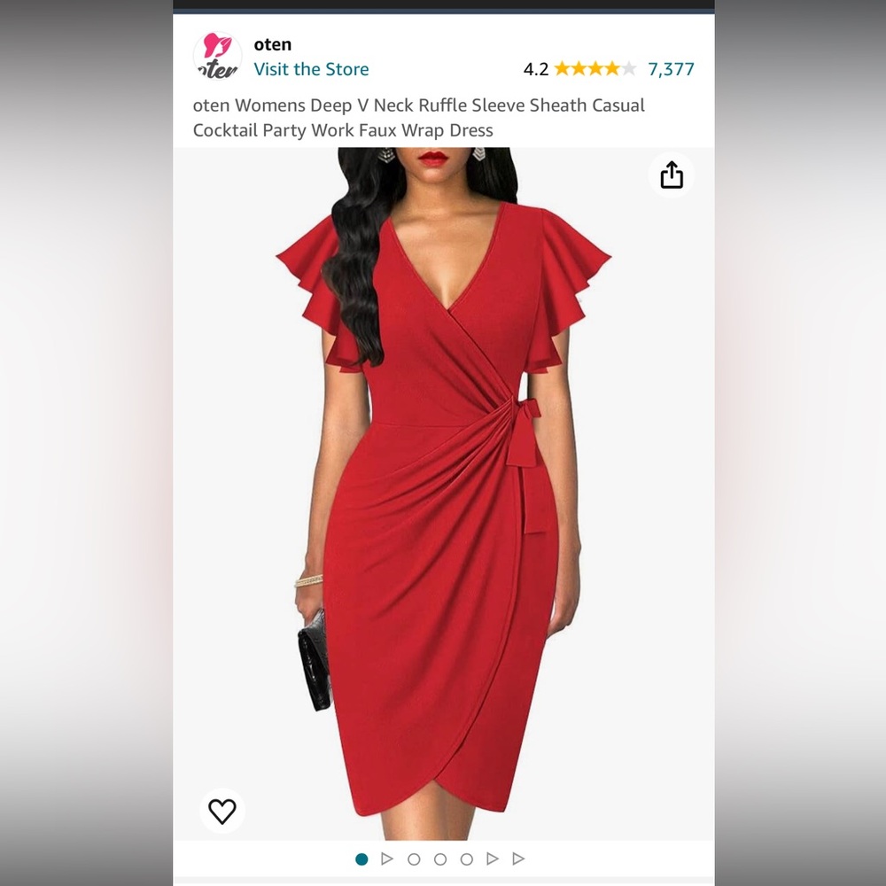 Red “O Ten” Adorable Dress ( sold on Amazon) size Large